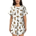 thumbnail image 1 of "Wukai German Shepherd Dog Women's Pajama Set - Short-Sleeve Top and Shorts with Elastic Waistband and Pockets for Loungewear, Yoga, and Casual Wear-, 1 of 8