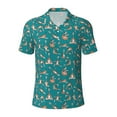 thumbnail image 1 of Wukai Giraffes Doing Various Yoga Men’s Polo Shirts,Quick-Dry Athletic Shirt,Classic Fit Shirts-X-Large, 1 of 8