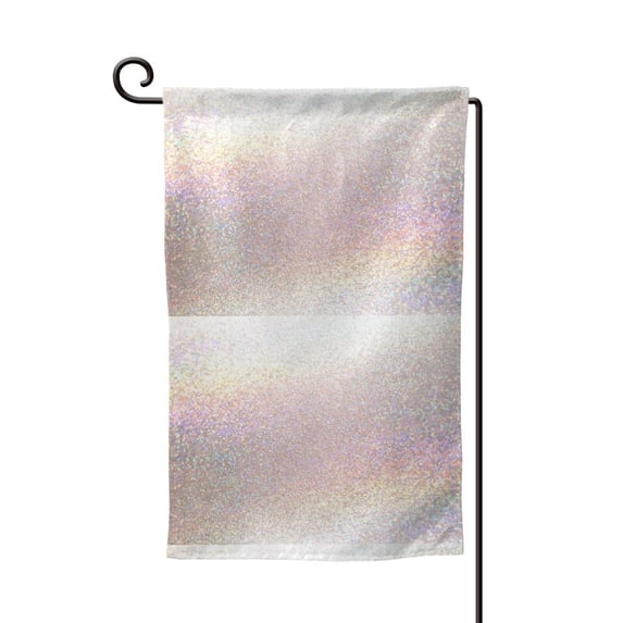 Wukai Glitter Light Pearl Print Garden Flag 12.5x18 Inch Double Sided Sun-resistant Rain-resistant, Wrinkle-resistant Colorfast(Only Flag)