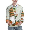 thumbnail image 1 of Wukai Gnome Holding A Pumpkin Print Womens Hoodies Fleece Sweatshirts Long Sleeve Sweaters Pullover Fall Outfits Winter Clothes-Large, 1 of 7