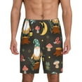 thumbnail image 1 of Wukai Gnome Insect Frog Men’s Short Pajama Pants With Pockets Soft Sleep Pj Shorts for Men-, 1 of 6