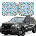 thumbnail image 1 of Wukai Gnome Pool Party Print Windshield Sun Shade, Car Front Window Shades Sunshade Cover Sun Visor Shield Block Automotive Interior Protector Blocks UV Rays-Large, 1 of 6