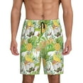 thumbnail image 1 of Wukai Gnome and Pineapple Men’s Short Pajama Pants With Pockets Soft Sleep Pj Shorts for Men-4X-Large, 1 of 6