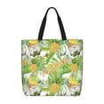 thumbnail image 1 of Wukai Gnome and Pineapple Print Reusable Grocery Bag Shopping Bags with Zipper Shoulder Shopping Handle Bag Suitable for Outdoor Convenient Daily Bag, 1 of 8