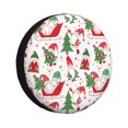 thumbnail image 1 of Wukai Gnomes Merry Christmas Print Spare Tire Cover for RV Trailer,Waterproof PVC Faux Leather Wheel Cover Fit for Truck,Trailer,RV,SUV,Camper and Most Vehicle-17 inch, 1 of 6