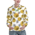 thumbnail image 1 of Wukai Gold Dots and Leaves Print Womens Hoodies Fleece Sweatshirts Long Sleeve Sweaters Pullover Fall Outfits Winter Clothes-Small, 1 of 7