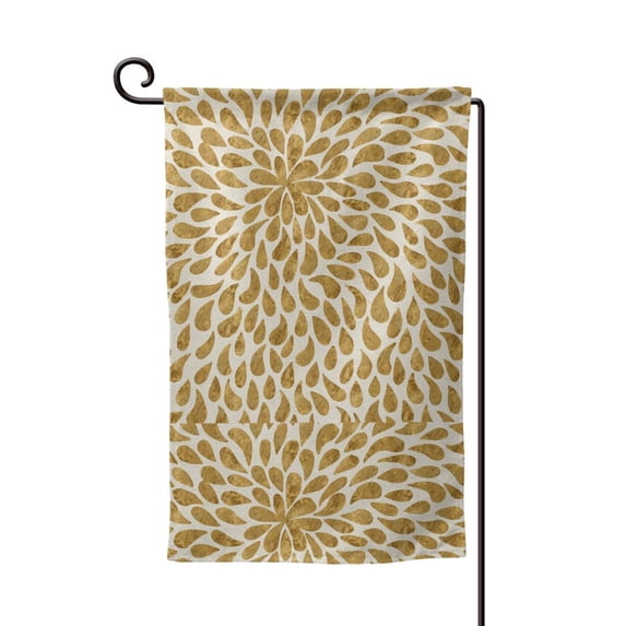 Wukai Gold Drops Print Garden Flag 12.5x18 Inch Double Sided Sun-resistant Rain-resistant, Wrinkle-resistant Colorfast(Only Flag)