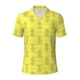 thumbnail image 1 of Wukai Gold Pineapple Men’s Polo Shirts,Quick-Dry Athletic Shirt,Classic Fit Shirts-X-Large, 1 of 8