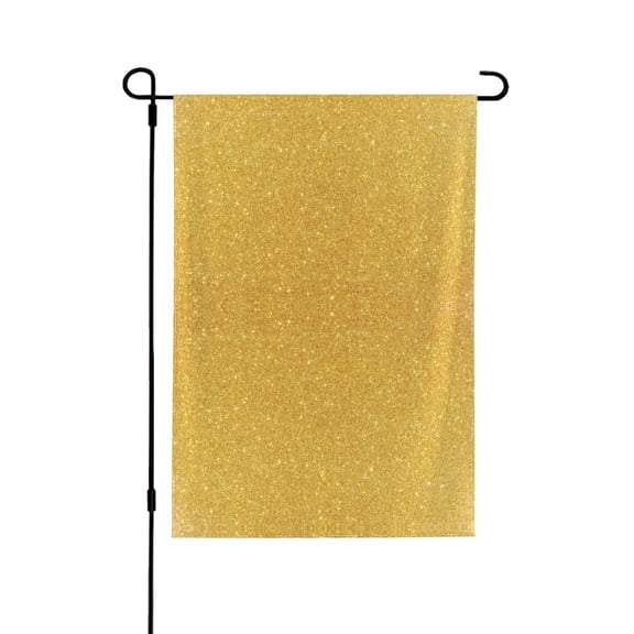 Wukai Gold Shiny Garden Flags Double Sided Welcome Garden Yard House Flags Outside Outdoor House (Only Flag)