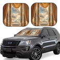 thumbnail image 1 of Wukai Golden Drapes Pillars Clouds Print Windshield Sun Shade, Car Front Window Shades Sunshade Cover Sun Visor Shield Block Automotive Interior Protector Blocks UV Rays-Small, 1 of 6