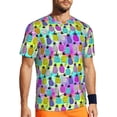 thumbnail image 1 of Wukai Graffiti Pineapples Print Men's Short-Sleeved Mesh T-Shirt,Quick-Dry Short Sleeve Workout T-Shirt-6X-Large, 1 of 8