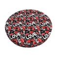 thumbnail image 1 of Wukai Graffiti Valentine Day Bar Chair Covers,Barstool Covers Round, Stretch Round Bar Stool Covers,Washable Stool Cushion Slipcovers for 11-14 inch-, 1 of 7