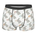 thumbnail image 1 of Wukai Gray Rabbit Print Men’s Underwear Breathable Boxer Briefs,&nbsp;Moisture Wicking & Breathable-X-Large, 1 of 7