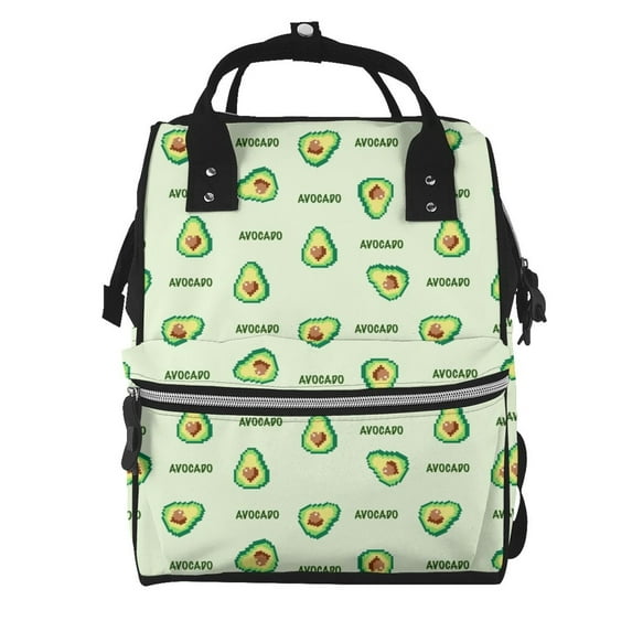 Wukai Green Avocado Mummy Backpac, Diaper Bag Purse Breast Pump Bag Purse Diaper Bag for swim,gym,workout,large capacity backpack
