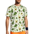 thumbnail image 1 of Wukai Green Avocado Print Men's Short-Sleeved Mesh T-Shirt,Quick-Dry Short Sleeve Workout T-Shirt-5X-Large, 1 of 8