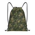 thumbnail image 1 of Wukai Green Camouflage Skull Drawstring Backpack Bag Sport Gym Sackpack Large Size String Backpack Cinch for Women Men-Medium, 1 of 6
