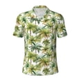 thumbnail image 1 of Wukai Green Hawaii Palms Men’s Polo Shirts,Quick-Dry Athletic Shirt,Classic Fit Shirts-Small, 1 of 8