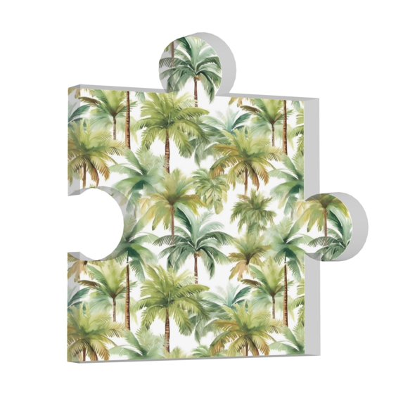 Wukai Green Hawaii Palms Print Elegant Acrylic Gift Decorations Perfect for Weddings, Birthdays, Anniversaries, and Home Decor