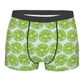 thumbnail image 1 of Wukai Green Lemon Slices Print Men’s Underwear Breathable Boxer Briefs,&nbsp;Moisture Wicking & Breathable-XX-Large, 1 of 7