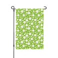 thumbnail image 1 of Wukai Green White Flowers Garden Flags Double Sided Welcome Garden Yard House Flags Outside Outdoor House (Only Flag), 1 of 8