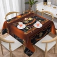 thumbnail image 1 of Wukai Halloween Decoration Waterproof Tablecloth for Kitchen Dining, Fits Square Tables for 2-4 Seats -60"x60", 1 of 7