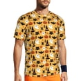 thumbnail image 1 of Wukai Halloween Ghost Pumpkin Print Men's Short-Sleeved Mesh T-Shirt,Quick-Dry Short Sleeve Workout T-Shirt-3X-Large, 1 of 8