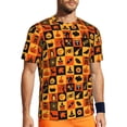 thumbnail image 1 of Wukai Halloween Print Men's Short-Sleeved Mesh T-Shirt,Quick-Dry Short Sleeve Workout T-Shirt-Large, 1 of 8