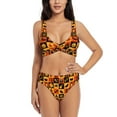 thumbnail image 1 of Wukai Halloween Women's Bikini Set Two Piece,wimsuit High Waisted V Neck Twist Front Adjustable Spaghetti Straps Bathing Suit-, 1 of 7