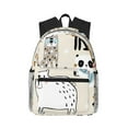thumbnail image 1 of Wukai Hand Drawn Animals Versatile Backpack:Spacious,Organized,Comfortable,Ideal for Travel and Everyday Use with Multiple Pockets and Padded Straps, 1 of 8