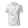thumbnail image 1 of Wukai Hand Drawn Rabbit Men’s Polo Shirts,Quick-Dry Athletic Shirt,Classic Fit Shirts-Large, 1 of 8