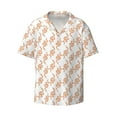 thumbnail image 1 of Wukai Hand Drawn Snake Men's Casual Short-Sleeve Button Down Shirt - Lightweight Summer Dress Shirt for Daily Wear-Medium, 1 of 7
