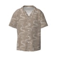 thumbnail image 1 of Wukai Hand Drawn Snake Men's Casual Short-Sleeve Button Down Shirt - Lightweight Summer Dress Shirt for Daily Wear-Medium, 1 of 7