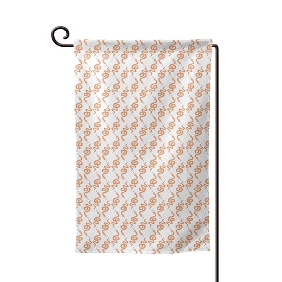 Wukai Hand Drawn Snake Print Garden Flag 12.5x18 Inch Double Sided Sun-resistant Rain-resistant, Wrinkle-resistant Colorfast(Only Flag)