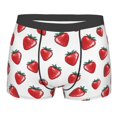 thumbnail image 1 of Wukai Hand Drawn Strawberry Print Men’s Underwear Breathable Boxer Briefs,&nbsp;Moisture Wicking & Breathable-XX-Large, 1 of 7