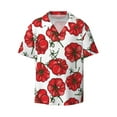 thumbnail image 1 of Wukai Hand Drawn Tomatoes Men's Casual Short-Sleeve Button Down Shirt - Lightweight Summer Dress Shirt for Daily Wear-Large, 1 of 7