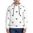 thumbnail image 1 of Wukai Hand Drawn Turtle Print Men Hoodies Fleece Sweatshirts Long Sleeve Sweaters Pullover Fall Outfits Winter Clothes-XX-Large, 1 of 7
