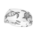 thumbnail image 1 of Wukai Hand Drawn Turtle Sports sweatband,Men & Women Sweatband Headband for Running, Cross Training, Racquetball, Working Out, 1 of 7
