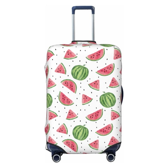 Wukai Hand Drawn Watermelon Elastic Luggage Cover: Personalized Protection for Your Suitcase - Fits 19~29-inch, Washable & Durable Travel Companion-Medium