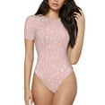 thumbnail image 1 of Naloa Rabbit And Flower Women's Short-Sleeved Onesie, One-Piece Swimsuit for Parties, dates, clubs - Large, 1 of 9