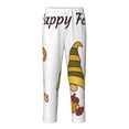 thumbnail image 1 of Wukai Happy Fall Print Teenagers' Pajama Pant Sleep Pajama Lounge Pant PJ Bottoms with Pockets and Button Fly(Available in Big & Tall)-Large, 1 of 6