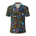 thumbnail image 1 of Wukai Happy Father Day Men’s Polo Shirts,Quick-Dry Athletic Shirt,Classic Fit Shirts-4X-Large, 1 of 8