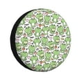thumbnail image 1 of Wukai Happy Frogs Print Spare Tire Cover for RV Trailer,Waterproof PVC Faux Leather Wheel Cover Fit for Truck,Trailer,RV,SUV,Camper and Most Vehicle-14 inch, 1 of 6