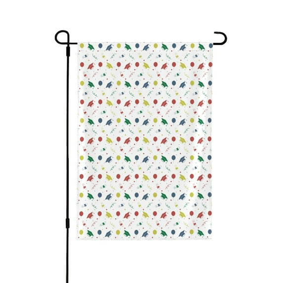 Wukai Happy Graduation Garden Flags Double Sided Welcome Garden Yard House Flags Outside Outdoor House (Only Flag)