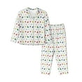 thumbnail image 1 of Wukai Happy Graduation Print Women's Pajama Set - Soft Long Sleeve Sleepwear for Comfort and Style-Large, 1 of 9