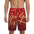 thumbnail image 1 of Wukai Happy New Year2 Men’s Short Pajama Pants With Pockets Soft Sleep Pj Shorts for Men-Medium, 1 of 1