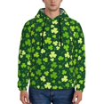 thumbnail image 1 of Wukai Happy St. Patrick's day Print Men Hoodies Fleece Sweatshirts Long Sleeve Sweaters Pullover Fall Outfits Winter Clothes-Medium, 1 of 7