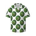 thumbnail image 1 of Wukai Happy Watermelon Men's Casual Short-Sleeve Button Down Shirt - Lightweight Summer Dress Shirt for Daily Wear-X-Large, 1 of 7