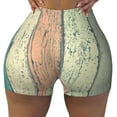 thumbnail image 1 of Wukai Hardwood Print Pack Biker Shorts for Women Yoga Workout Gym Running Scrunch Active Shorts-XX-Large, 1 of 8
