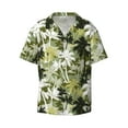 thumbnail image 1 of Wukai Hawaii Palms Men's Casual Short-Sleeve Button Down Shirt - Lightweight Summer Dress Shirt for Daily Wear-Medium, 1 of 7