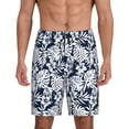 thumbnail image 1 of Wukai Hawaiian Style Men’s Short Pajama Pants With Pockets Soft Sleep Pj Shorts for Men-XX-Large, 1 of 6